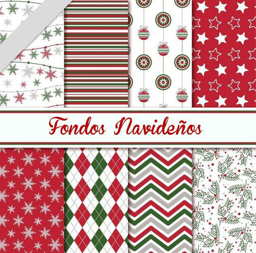 Kit Fondos Navidad Papeles Digitales Navideños #n105 0