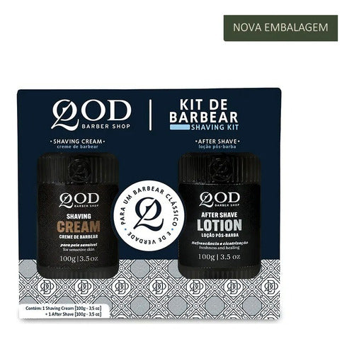 Kit Creme De Barbear E Loção Pós Barba - Qod 0