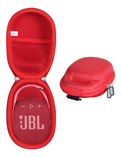 Adada Travel Hard Case for JBL Clip 4 Mini Speaker - Red 0