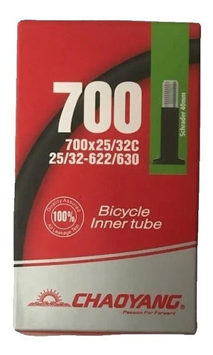 Chaoyang 700X25/32C Bicycle Inner Tube - 40mm Valve 0