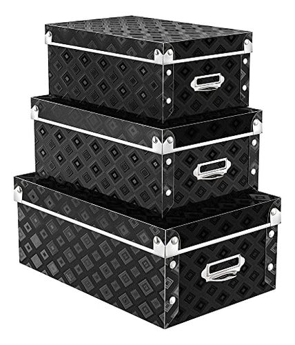 XUCHUN Decorative Storage Box with Lids, 3-in-1 Set 0