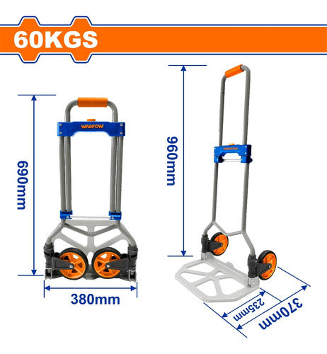 Carro De Carga Plegable 60kg 960mm Wadfow Wwb9a06 Mara 1