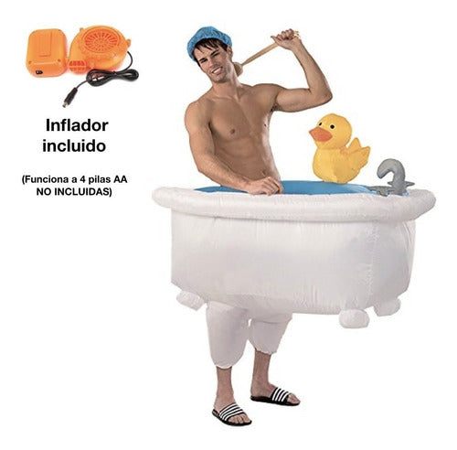 Inflatable Bathtub Halloween Costume with Inflator 1
