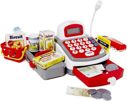 Home Shopping Deluxe Realista Toy Cash Register with Sound, Light, and Accessories 0