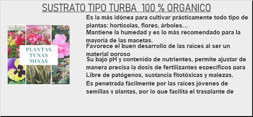 Plantas TUNAS Sustrato 100% Orgánico 30 Lts Tipo Turba Con Humus 1