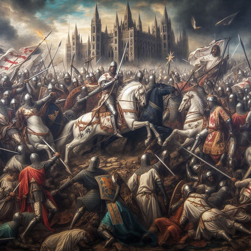 Marmath Digital Designs Unique Digital Artwork Baldwin IV Battle 50x50 0