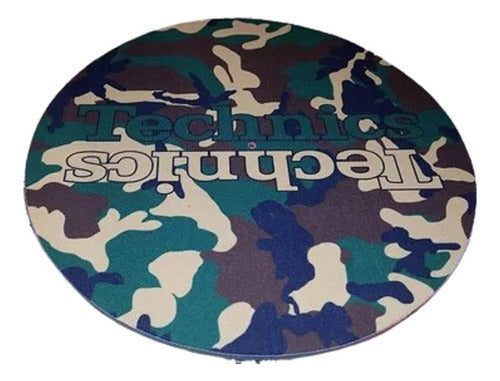 DJPROAUDIO Technics Camouflado Verde Slipmat Paño Bandeja Latex 0