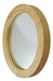 Round Decorative Wall Mirror with Wood Frame 60x6cm - Natural Wood Finish 0