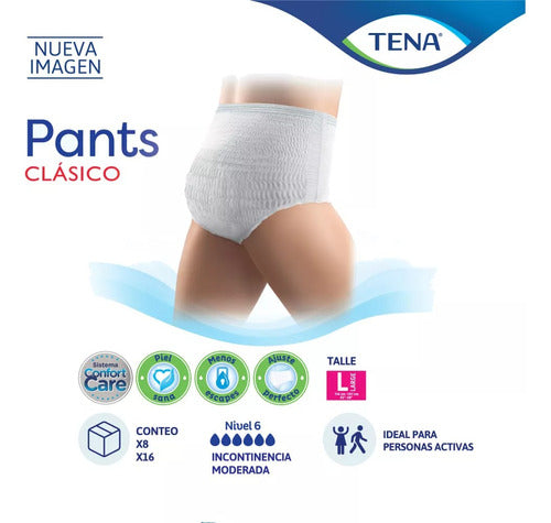 4 Pack Tena Adult Diapers Underwear Pants Classic L X 8 Units 1