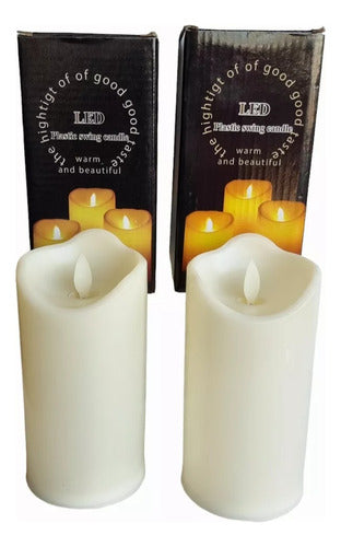 Oncetrade Velas Velon Led Pila Llama Con Movimiento 10cm Pack 3 Unidad 1