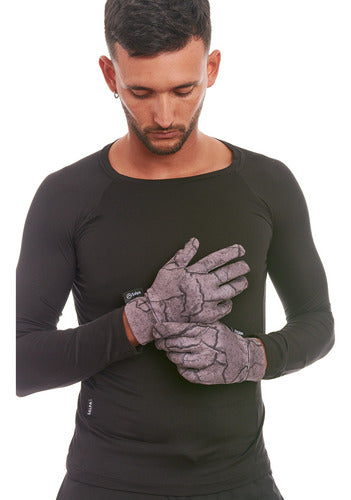 Salpa Guantes Tierra Primera Piel Running UV Gris Deportivo 2