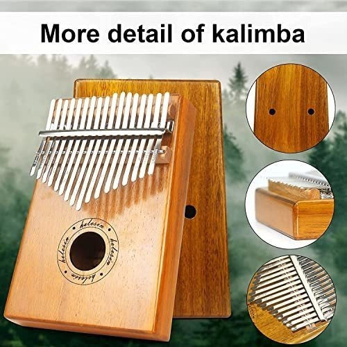 FLSEPAMB Kalimba De 17 Teclas De Caoba Marron Claro 1