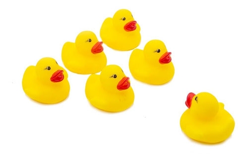 Patitos Flotadores Chifle X6 Juguete Niños Bañadera Divercio 0