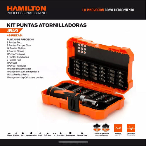 Hamilton Kit Destornillador C/ Criquet 49 Pz 4