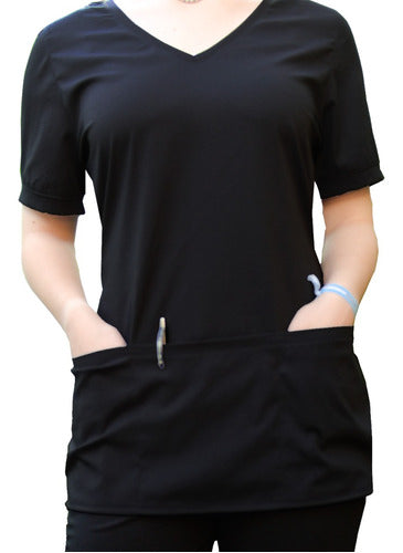 Dimedeti Medical Jacket V-Neck 3 Spacious Pockets Spandex 7