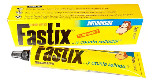 Fastix Sellador Sintetico De Silicona Antihongos 9gr Blanco 1