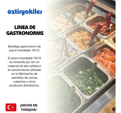 OZTIRYAKILER Bandeja Gastronorm Gn 1/4 26,5x16,2x10 Cm 2