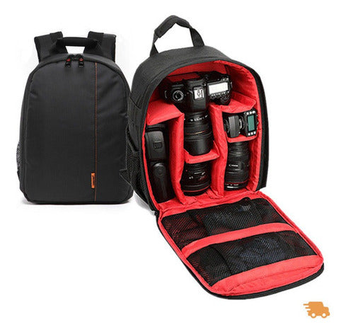 Dslr Camera Video Impermeable Mochila Bolsa De Hombro Caso P 3