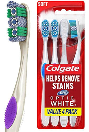 Cepillo De Dientes Blanqueador Blanco Óptico Colgate 360, Su 0