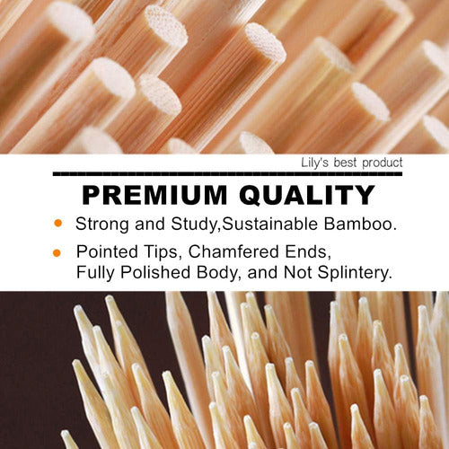 HOPELF Natural Bamboo Skewers 15cm 100 Pieces 3