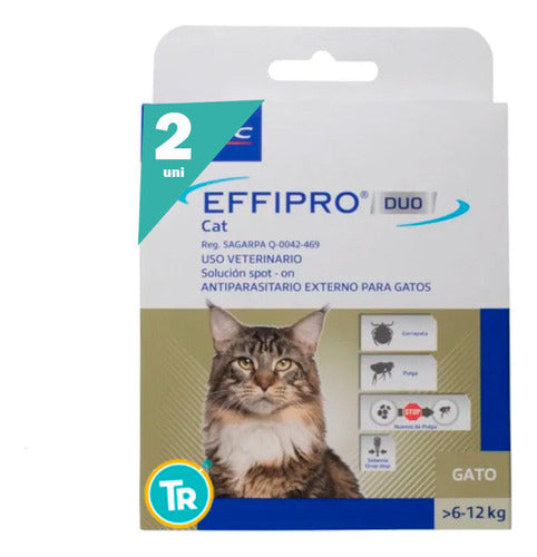 Virbac Effipro Duo Antiparasitic for Adult Cats 6/12kg X 2 Units 0