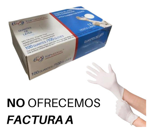 Disposable Latex Gloves Box of 1000 Units (10 Boxes x 100 Units) 1
