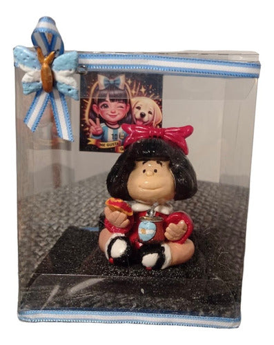 Figura Artesanal De Mafalda En Porcelana Fría 0