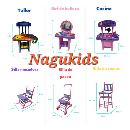 Nagukids Doll Stroller for Little Girls Toy 1