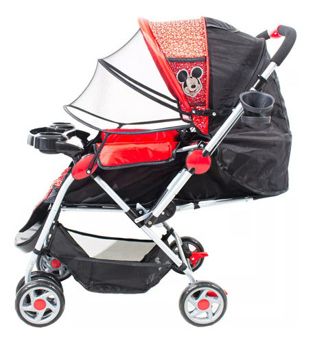 Dencar Mickey Minnie Baby Stroller Crib - Reinforced and Foldable 1