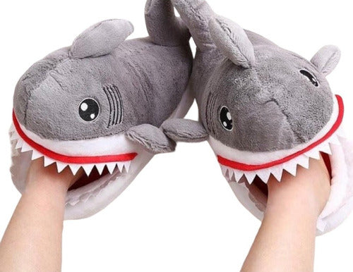 Generic Shark Adult Plush EVA Slippers 0