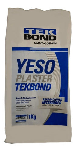 Yeso Plaster Reparaciones Interiores 1kg Fácil Aplicar 0