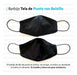 Double Layer Washable Knit Fabric Face Mask with Elastic Bands - Black 1