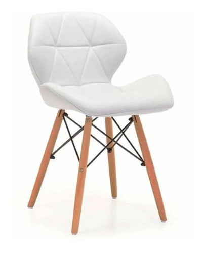 Tcweb Silla Eames Acolchada Tapizada Eco Cuero Capitoneada 0