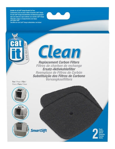 Catit Original Activated Carbon Filter Replacement for Litter Boxes (2 Pack) 0