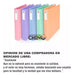 The Pel Pack X4 A4 PVC Binders 2x40mm, Pastel Colors 5