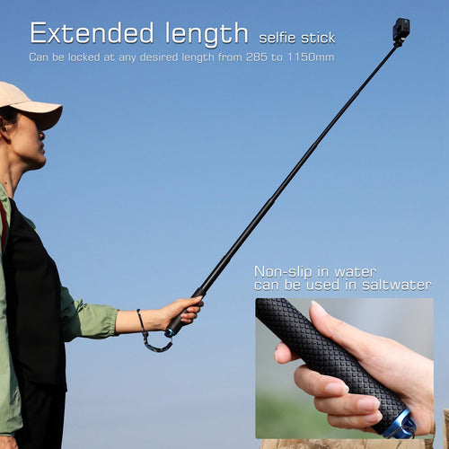 Gepuly Waterproof Selfie Stick Aluminum Extensible Up to 114cm 5