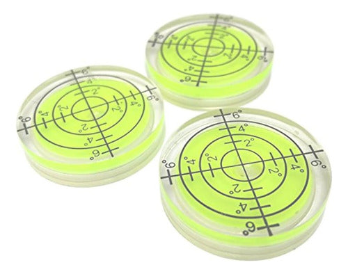 Taskar Precision Round Bubble Level Eye of Bull 1-1/4" (32 mm) - Pack of 3 0