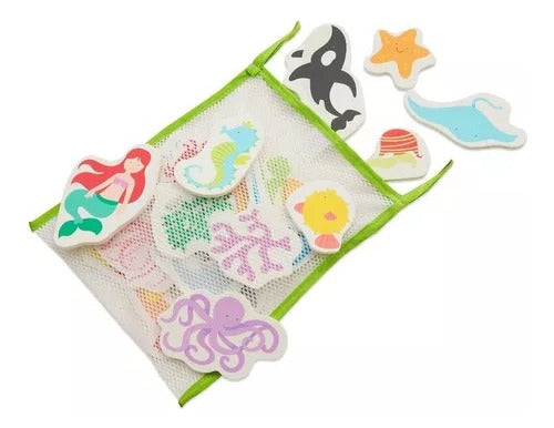 PlanZ Underwater Ocean Friends Bathtub Game with EVA Rubber Net Bag 0