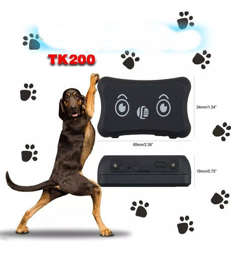 Mini Pet GPS Pet Tracker TK200 for Dogs/Cats, Satellite 6