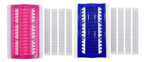 Dd-Life Kit De Organizador De Hilos Con 30 Posiciones, Azul Y Rosa 0