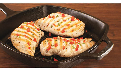 Lodge L8SGP3 Cast Iron Square Grill Pan, Pre-Seasoned 1