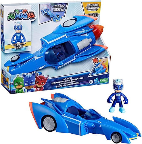 Pj Masks Figura E Veículo Corredor Felino Cat Racer Hasbro 1