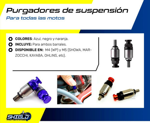 Valvulas Purgadoras Suspension Delantera Honda Crf Cr 1