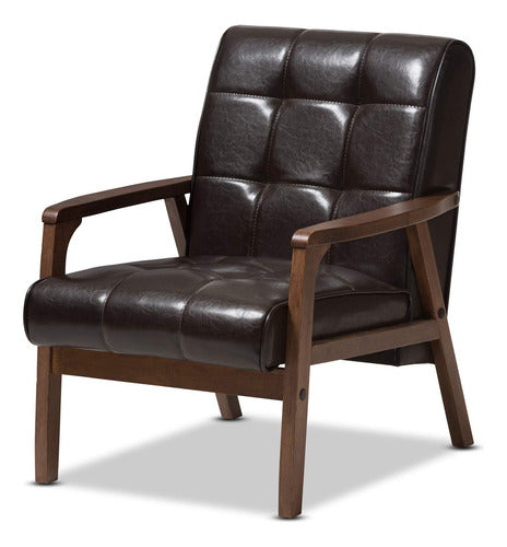 Baxton Studio Mid-Century Masterpieces - Club Chair, Brown 0