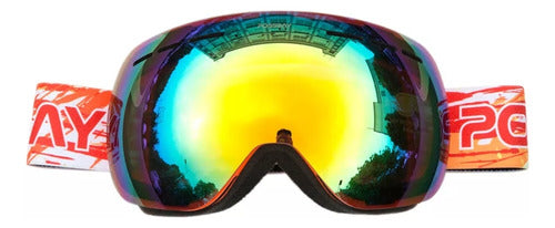 Possbay Ski/Snowboard Goggles with Case - UV Protection, Anti-Fog, Adjustable Strap 3