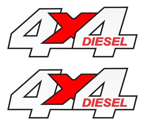 Par Adesivos 4x4 Diesel Troller 2006 2007 2008 18 Fgc 0