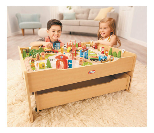 Little Tikes Wooden Train Table for Kids 1