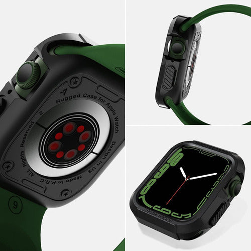 Rugged Armor Protector Bumper for Apple Watch 44 Series 4 5 1