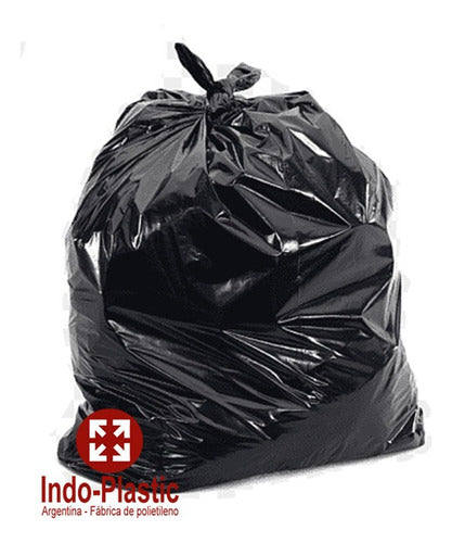 Indo-Plastic Black Waste Bags 50x70 30 Microns X100 Units 1