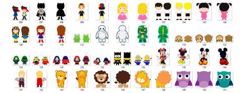 Pack 150 Plantllas Muñecos De Apego Personajes Kit Sublimar 2